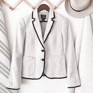 J. Crew Classic Schoolboy Blazer Tipped Linen